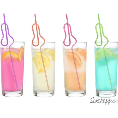 Sada brček ve tvaru penisu Glitterati 8 ks