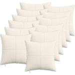 vidaXL Калъфка за възглавница 12 pcs ALMELO Кремаво 50 x 50 cm (914901)