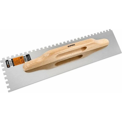 Hladítko nerezové, zub 8 mm, 500 x 130 mm, dřevěná rukojeť, ENPRO