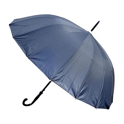 Черен чадър, двулицев 16 спици 92см