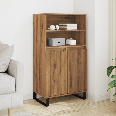 vidaXL Highboard Artisan Дъб 60x36x110 cm Инженерна дървесина (857461)