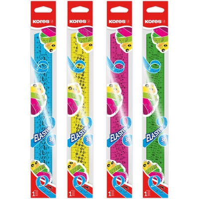 Kores Ohebné pravítko ELASTIK 30 cm, mix 4 barev