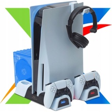 Froggiex FX-P5-C3-W PS5 Multifunctional Cooling Stand + Headset holder