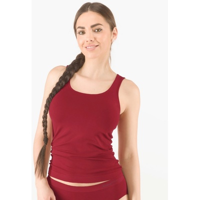 Gina dámske predĺžené bezšvové tielko Bamboo Pure Line | 08021P - brandy
