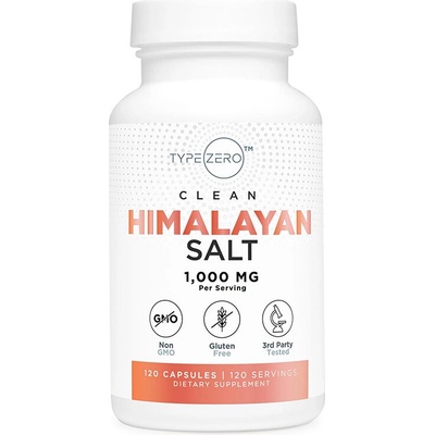 TypeZero Натрий (Хималайска розова каменна сол) 320 mg 120 капсули | Nutricost (21220 (021101) NC)