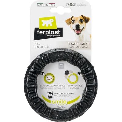 Ferplast Ferplast Smile пръстен за дъвчене, черен S: Ø12x2, 4cm куче