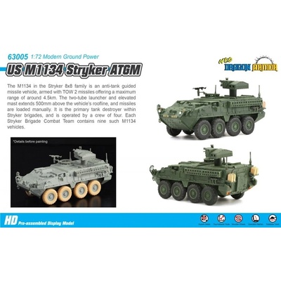 Dragon M1134 Stryker ATGM US Army 2nd Cavalry Rgt 1:72