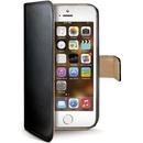 Pouzdra a kryty na mobilní telefony Pouzdro Celly WALLY Apple iPhone 5/5S černé