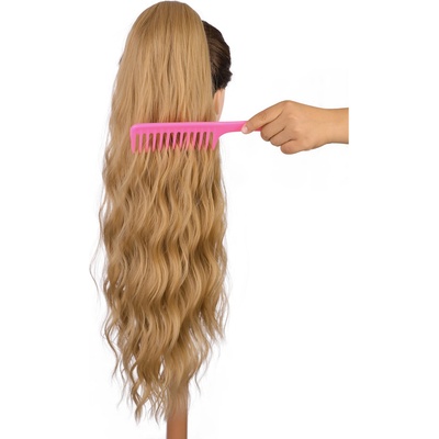 Ponytail vlnitý so sťahovacou gumou - kukuricová žltá