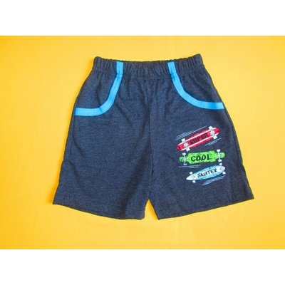 Arex bavlněné kraťasy s potiskem antracitová/tyrkysová