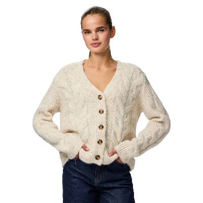 Жилетка Pieces Nina V-Neck Knit cardigan - White (Birch)