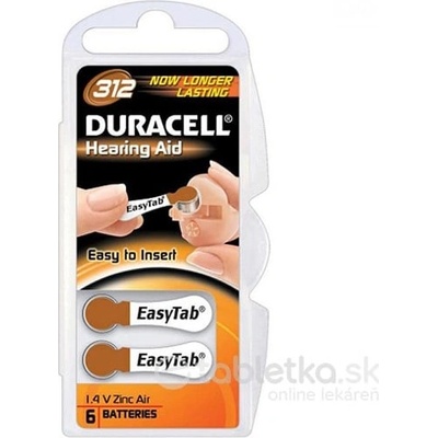 Duracell HA 312 EASYTAB 6 ks 96091463