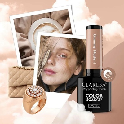 Gel lak CLARESA NUDE GLOW Gummy Nude 4, 5 g