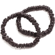 Pilō Pilō | Silk Hair Ties - Brunette Slim 100% hedvábné gumičky do vlasů 2 ks