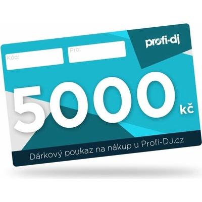 ProfiDJ Darčekový poukaz v hodnote 5000 Kč