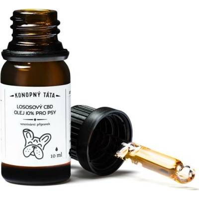 Konopný Táta CBD lososový olej pro psy 10% 10 ml
