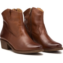 Kožené členkové kozačky DALLAS hnedé