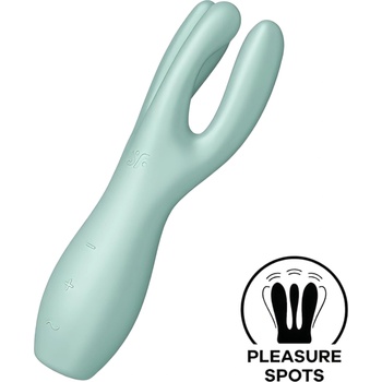 Satisfyer Threesome 3 - акумулаторен вибратор за клитор (мента)