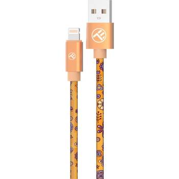 Tellur Кабел Tellur Graffiti TLL155611, от USB A(м) към Lightning(м), 1m, оранжев (TLL155611)