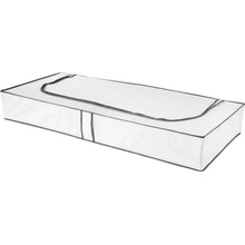 Compactor Nizky textilný úložný box My Friends 108 x 45 x15 cm sivo-biely