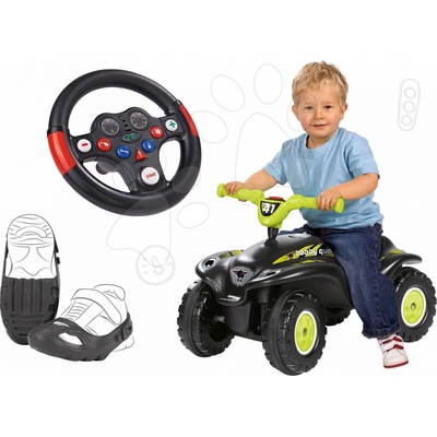 BIG štvorkolka BOBBY QUAD auto+interaktívny volant so zvukom a svetlom+ochranné návleky na topánky 56410-2