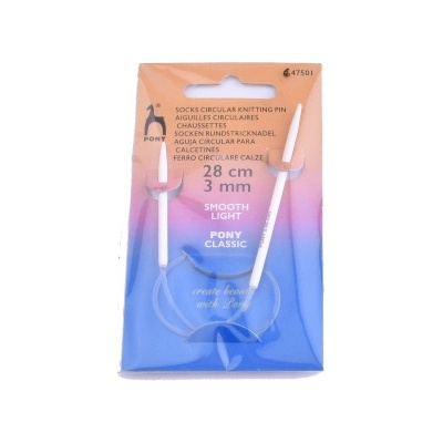 Jehlice PONY kulaté ponožkové 28cm Velikost: 3mm