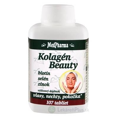 MedPharma Kolagén Beauty – biotín, selén, zinok tbl 1x107 ks