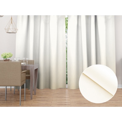 Biante Dekoračný záves TF-037 Smotanový bez vzoru - š. 150 cm 150x250 cm