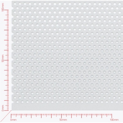 Děrovaný plech; děrování kruhové přesazené; otvor 3mm; rozteč 5mm