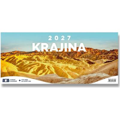 NOTIQUE stolní čtrnáctidenní Krajina 33 × 14,5 cm 2027
