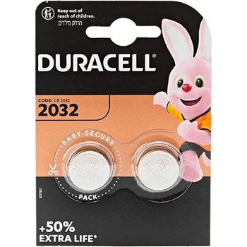Duracell Бутонна батерия литиева gp cr2032 3v 2 бр. в блистер duracell (cr2032-2pk)