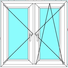 Ekosun Plastové okno 150x150 dvoukřídlé se sloupkem Ekosun 70