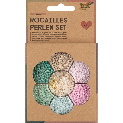 Rokajlové korálky Pastel 90g