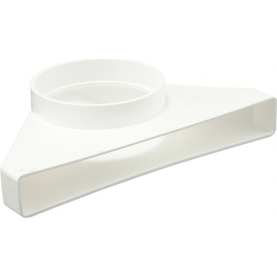 Dalap Plastová redukcia 90° z okrúhleho na hranaté potrubie 100 mm 234 x 29 mm