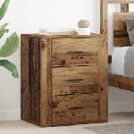 vidaXL Нощен шкаф Старо дърво 35 x 50 x 60 см Инженерна дървесина (881060)