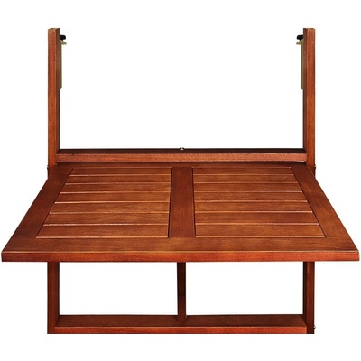 Casaria 102331 Závesný balkónový stolík, agátové drevo 65x45x87cm, certifikát FSC®- sklápací