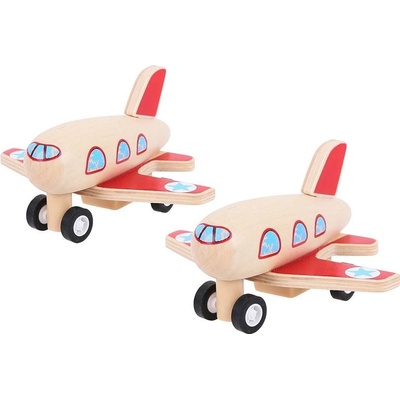 Bigjigs Toys drevené naťahovacie lietadlo 1ks