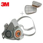 3M Полумаска 3M 6000 + филтри 6055 A2 - защита от газове (Combo 6000+6055)