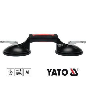 TOYA Вакуум вендуза, yato 37236, 125 мм, до 120 кг, двойна (uni-06461)