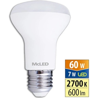 McLED LED žárovka reflektor R63 7W 380lm 2700K 120° E27 ML-318.004.87.0
