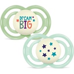 MAM Бебешка залъгалка Mam - Perfect Night, 6-18 м, 2 броя, зелена, Dream Big/звезди (100018887/BG707353 ) - baby