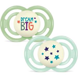 MAM Бебешка залъгалка Mam - Perfect Night, 6-18 м, 2 броя, зелена, Dream Big/звезди (100018887/BG707353 ) - baby