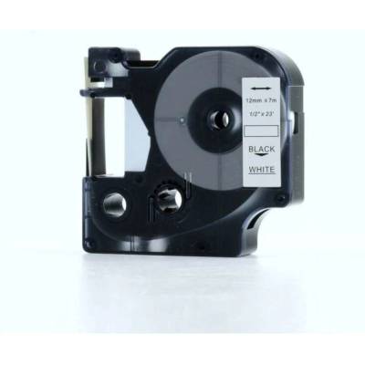 DYMO S0720530, 12mm x 7 m, černý tisk / bílý podklad - kompatibilní