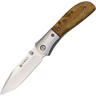CRKT Carson M4 A/O,Burl Scales, 3 3/4" closed linerlock, CRM402W