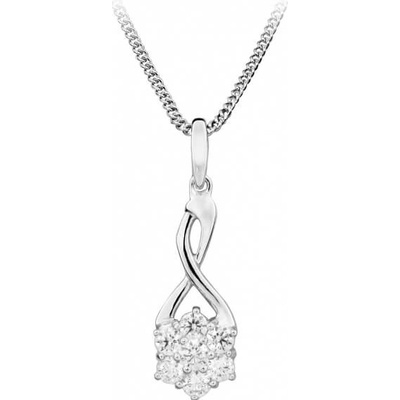 Silver Cat Očarujúce náhrdelník so zirkónmi SC373