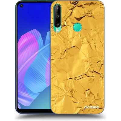 Púzdro Picasee silikónové Huawei P40 Lite E - Gold čiré