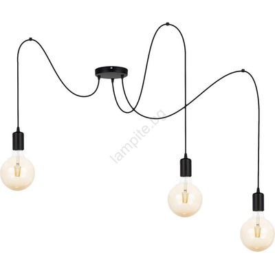 BELIS Пендел MIROS 3xE27/60W/230V паяк черен (BE0745)