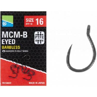 Preston MCM-B Eyed Hooks-barbless-10ks Velikost: vel. 10