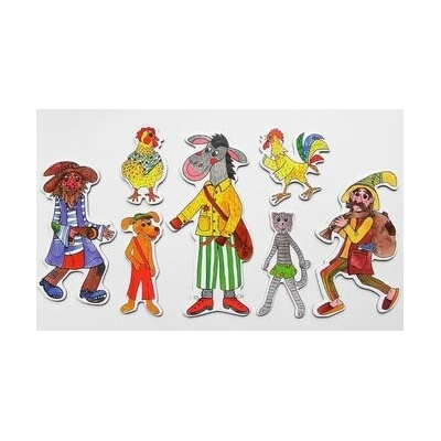 Marionetino bábky Brémski muzikanti 6 ks