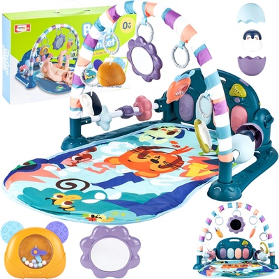 Majlo Toys Hrací deka s piankem Tygřík modrá